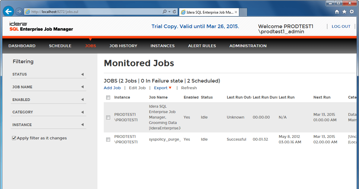 Sql Job Image SQL Enterprise Job Manager v2.3