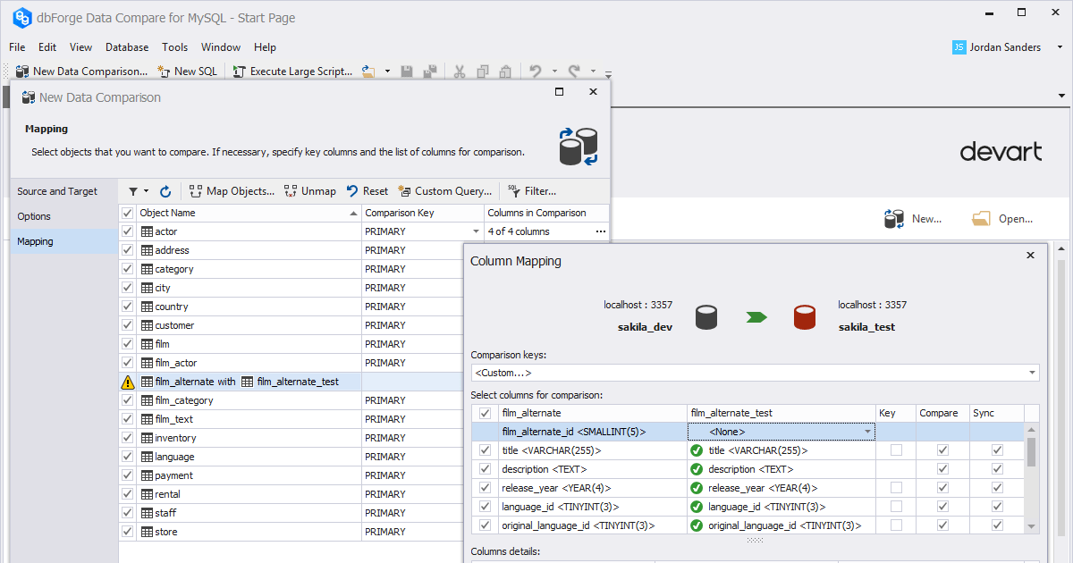 dbForge Data Compare for MySQL V5.7.629