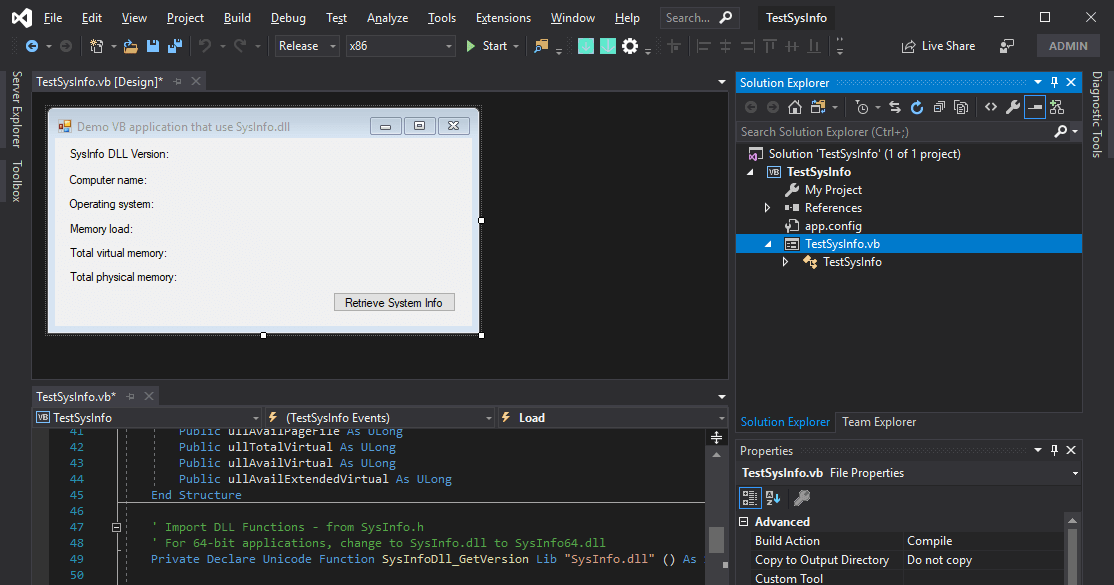 SysInfo DLL SDK v2.3 (Build 1001)