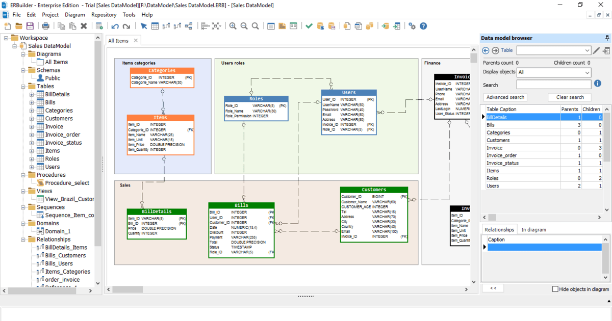 ERBuilder Data Modeler v6.0.8
