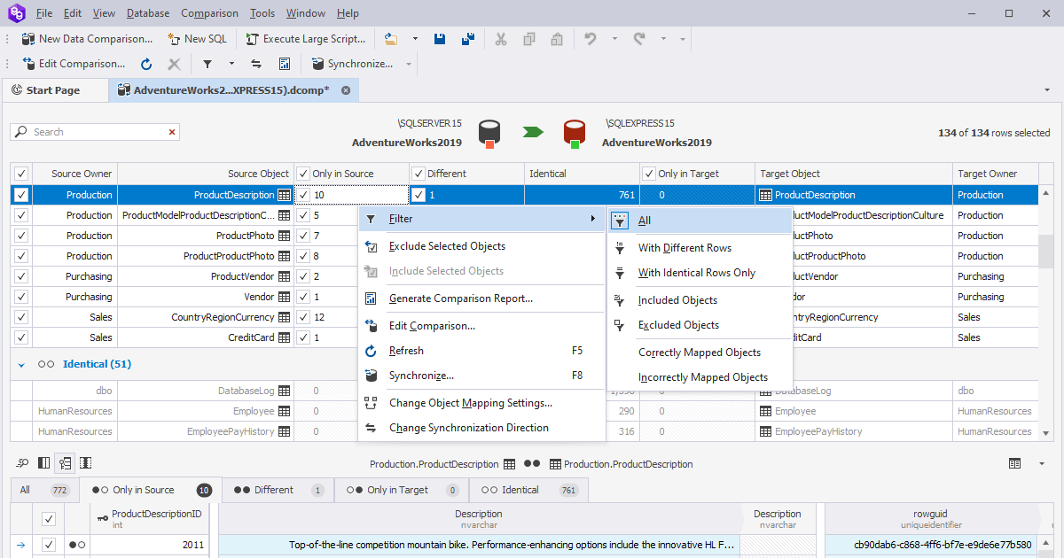 dbForge Data Compare for SQL Server V5.4.4