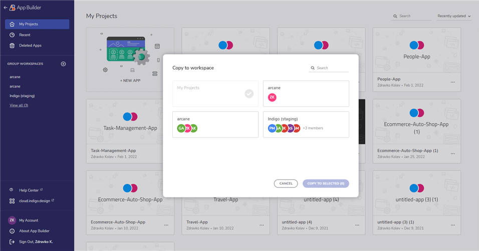 Infragistics App Builder updated