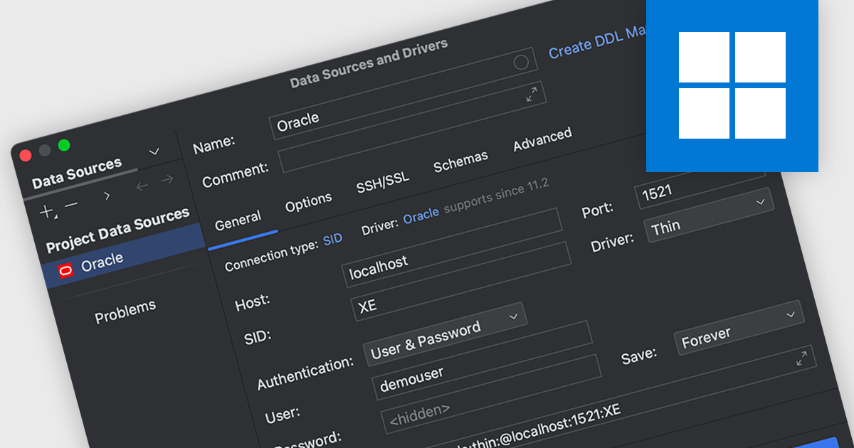 IDEからOracle Databaseに接続