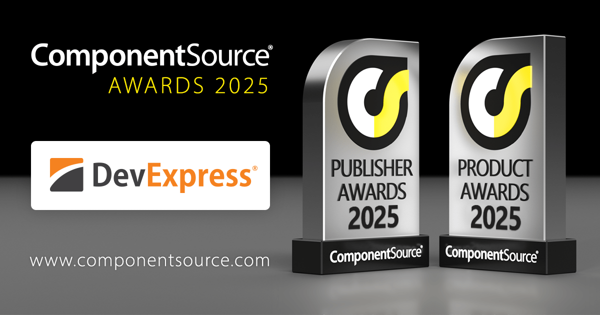 DevExpress Wins #1 Publisher and Product Awards