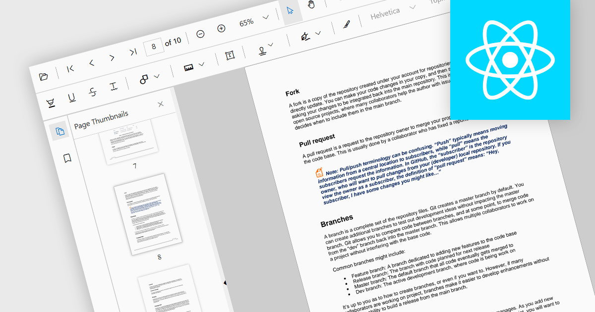 Melhore a navegação em PDF em aplicativos React