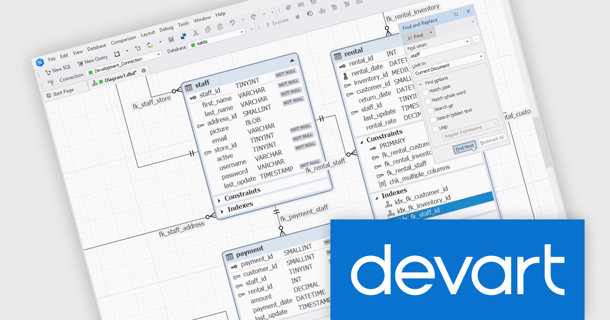 Find Objects Faster on Database Diagrams