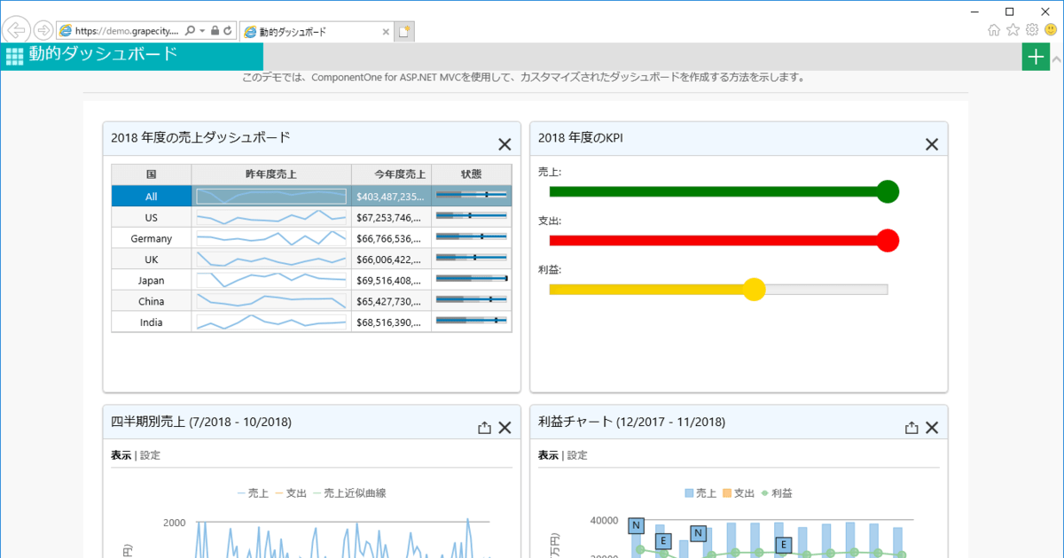 ComponentOne for ASP.NET MVC（日本語版）2018J v3