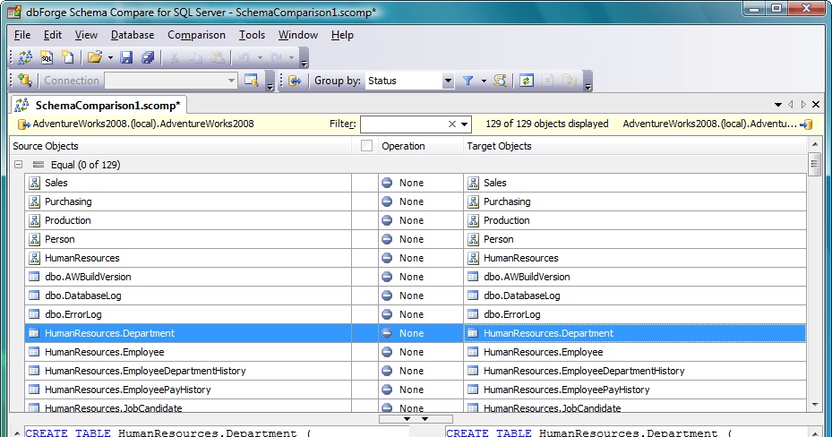 dbForge Schema Compare updated