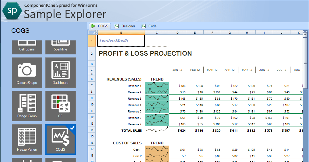 Spread for WinForms adds Conditional Formatting