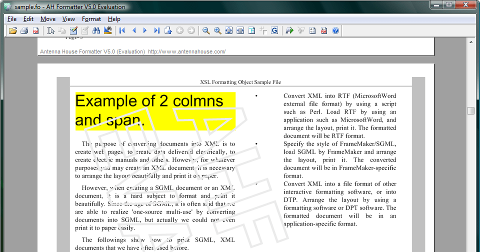 Antenna House Formatter updated