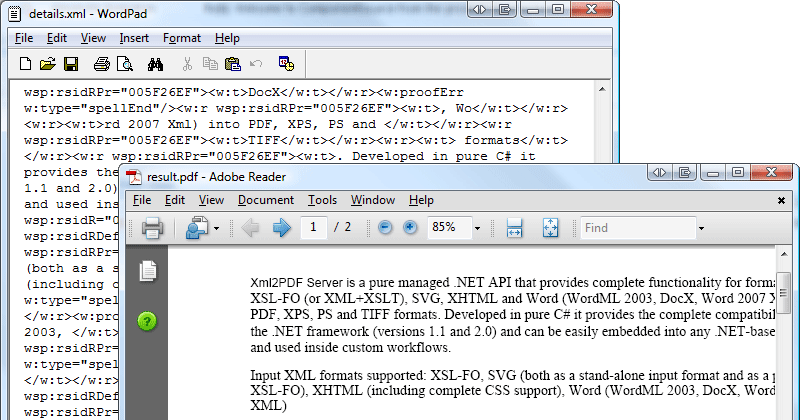 Xml2PDF Formatting Engine updated