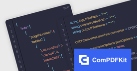 抽出されたコンテンツをPDFからJSONに変換