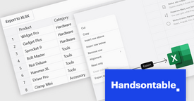Export Data Tables Directly to Excel
