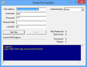 PowerTCP FTP for ActiveX V2.2.1.0