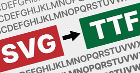 将 SVG 字体转换为 TrueType 格式