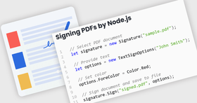 Aggiungi la firma dei documenti alle tue app Node.js