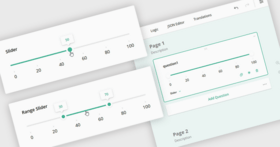 Use controles deslizantes para capturar feedback da pesquisa