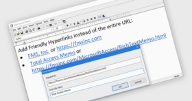 Verbessern der Klarheit von Access Memo mit beschrifteten Hyperlinks