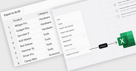 Export Data Tables Directly to Excel