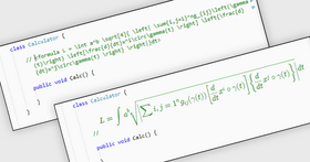 Document Code with LaTeX Formulas