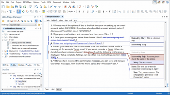 oXygen XML Author facilite la collaboration screenshot