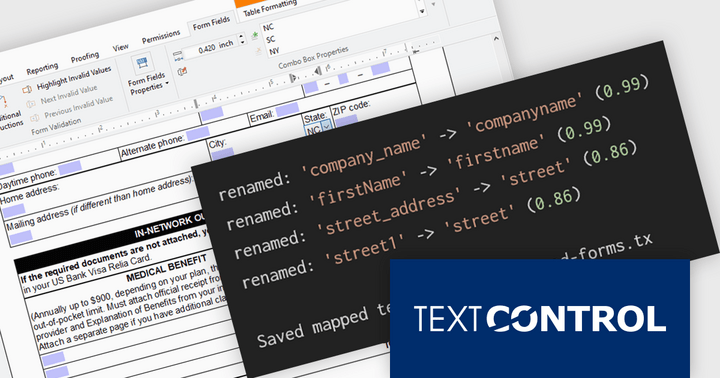 Automatically Map TX Text Control Form Fields to JSON Data