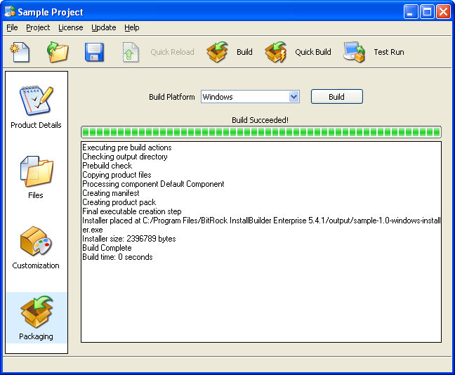 User Interface: Customize the User Interface Settings of your installer. Logo image: 48x48 GIF or PNG logo image that will be placed at the top right corner of the installer. If no image is specified, the default one will be used. Left side image: 163x314 GIF or PNG image that will be placed at the left side of the installer in the Welcome and Installation Finished pages. If no image is specified, the default one will be used. Windows Executable Icon: ICO file with an specific format -see below- to set the icon for the installer executable file on Windows systems. The icon file can contain up to three different icons that must match one of the following formats: 16x16 pixels and 256 colours, 32x32 pixels and 256 colours, 48x48 pixels and 256 colours. Default installation language: Default language for the installer. Use 'auto' for auto detection of the current language. Allow language selection: Allow language selection. If this setting is enabled, the user will be required to specify the language for the installation. Wrap License File Text: Wrap license file text displayed to the user. Splash screen delay: Extra display time of the splash screen. <strong>User Interface</strong>: Customize the User Interface Settings of your installer. Logo image: 48x48 GIF or PNG logo image that will be placed at the top right corner of the installer. If no image is specified, the default one will be used. Left side image: 163x314 GIF or PNG image that will be placed at the left side of the installer in the Welcome and Installation Finished pages. If no image is specified, the default one will be used. Windows Executable Icon: ICO file with an specific format -see below- to set the icon for the installer executable file on Windows systems. The icon file can contain up to three different icons that must match one of the following formats: 16x16 pixels and 256 colours, 32x32 pixels and 256 colours, 48x48 pixels and 256 colours. Default installation language: Default language for the installer. Use 'auto' for auto detection of the current language. Allow language selection: Allow language selection. If this setting is enabled, the user will be required to specify the language for the installation. Wrap License File Text: Wrap license file text displayed to the user. Splash screen delay: Extra display time of the splash screen.<br /><br />